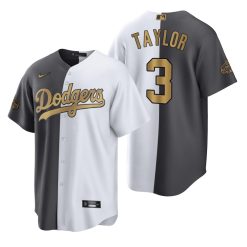 Los Angeles Dodgers Chris Taylor Charcoal 2022 MLB All-Star Game Split Jersey