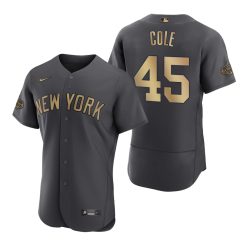 New York Yankees Gerrit Cole Charcoal 2022 MLB All-Star Jersey