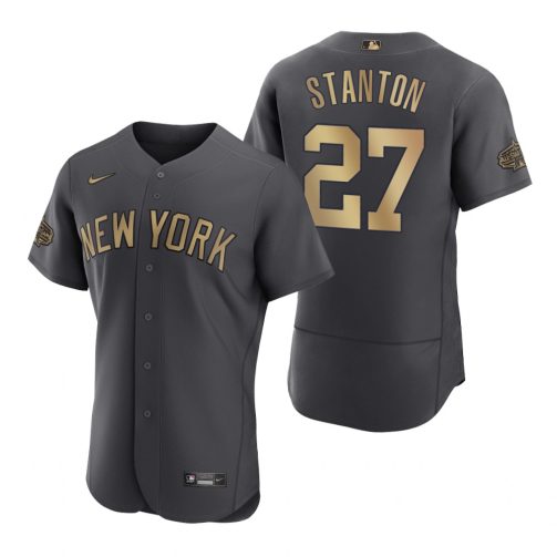 New York Yankees Giancarlo Stanton Charcoal 2022 MLB All-Star Jersey