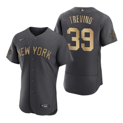 New York Yankees Jose Trevino Charcoal 2022 MLB All-Star Game Jersey