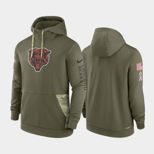 Chicago Bears 2022 Salute to Service Therma Hoodie