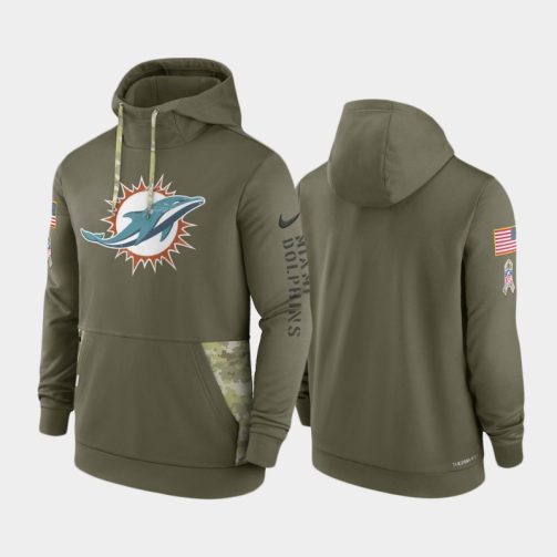 Miami Dolphins 2022 Salute to Service Therma Hoodie