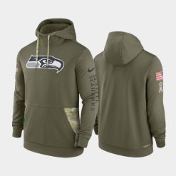 Seattle Seahawks 2022 Salute to Service Therma Hoodie - Olive