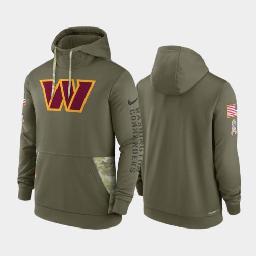 Men's Washington Commanders 2022 Salute to Service Therma Hoodie - Olive
