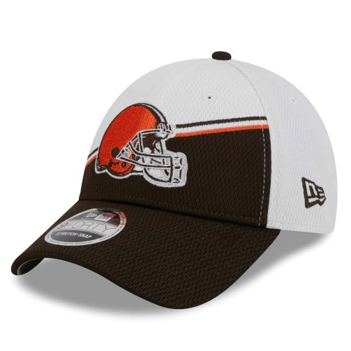 Cleveland Browns On Field 2023 NFL Sideline New Era Stretch-Snap 9FORTY Cap White