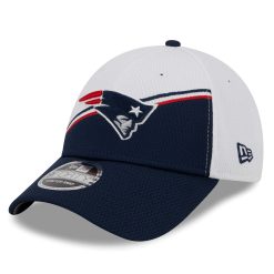 New England Patriots On Field 2023 NFL Sideline New Era Stretch-Snap 9FORTY Cap White