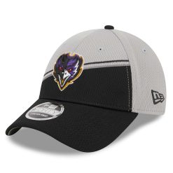 Baltimore Ravens Colorway 2023 NFL Sideline New Era Stretch-Snap 9FORTY Cap Gray
