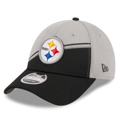 Pittsburgh Steelers Colorway 2023 NFL Sideline New Era Stretch-Snap 9FORTY Cap Gray