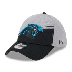 Carolina Panthers Colorway 2023 NFL Sideline New Era 39THIRTY Flex Cap Gray