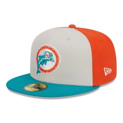 Miami Dolphins Historic 2023 NFL Sideline New Era 59FIFTY Fitted Cap