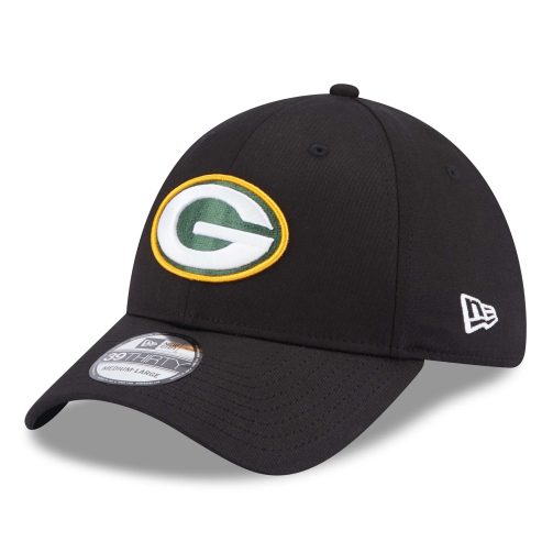 Green Bay Packers Comfort New Era 39THIRTY Flex Cap Black