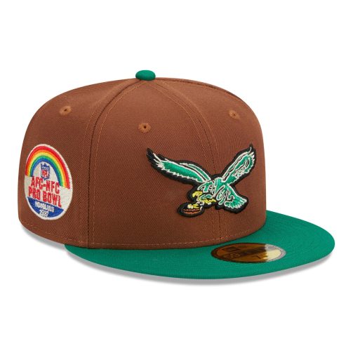 Philadelphia Eagles Harvest New Era 59FIFTY Fitted NFL Cap Brown