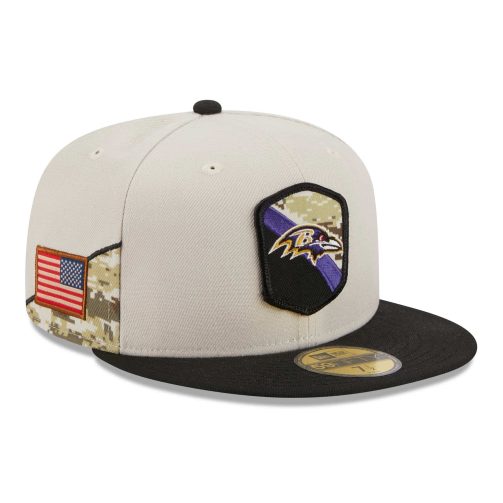 Baltimore Ravens 2023 NFL Salute to Service New Era 59FIFTY Fitted Cap