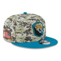 Jacksonville Jaguars Camo 2023 NFL Salute to Service New Era 9FIFTY Snapback Cap