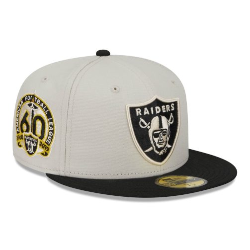 Las Vegas Raiders Two-Tone Stone New Era 59FIFTY Fitted NFL Cap