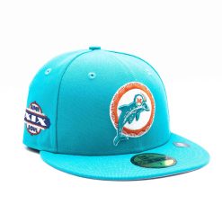 Miami Dolphins Super Bowl XIX New Era 59FIFTY Fitted NFL Cap Aqua