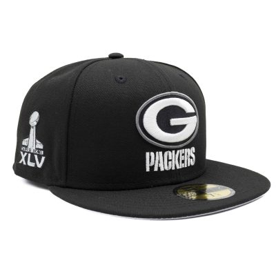 Green Bay Packers Super Bowl XLV New Era 59FIFTY Fitted NFL Cap Black