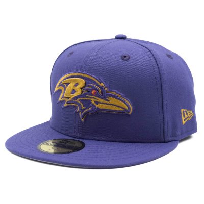 Baltimore Ravens Tonal Logo New Era 59FIFTY Fitted NFL Cap Purple